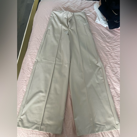 Faux Leather Wide Leg Pants - Picture 1 of 3